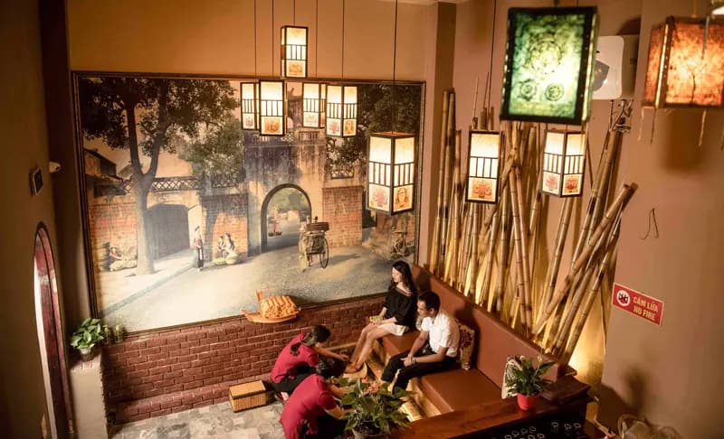 Góc nhìn trên cao khu ngâm chân