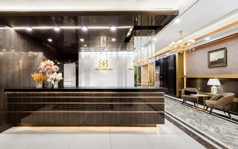  Sảnh lễ tân Mega Gangnam sang trọng, chuẩn khách sạn