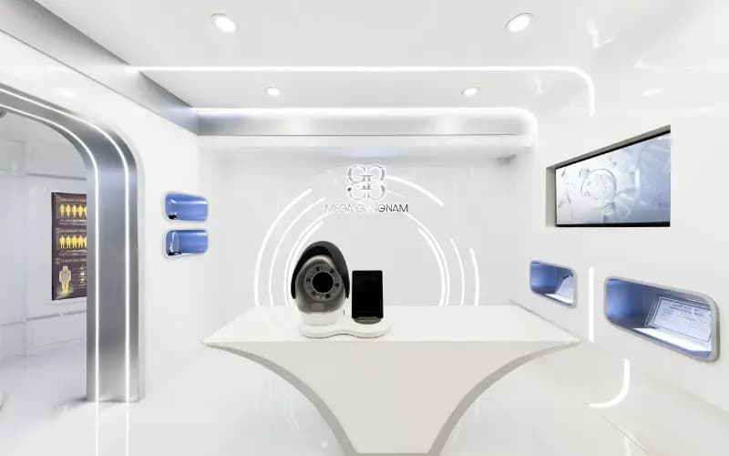 Phòng công nghệ cao Mega Gangnam, máy soi da hiện đại