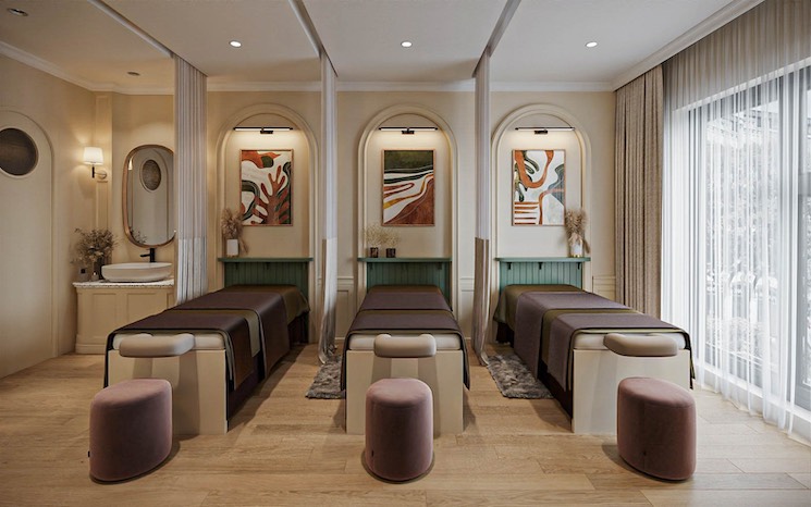 Không gian Sorella Beauty Spa thiết kế phong cách hiện đại, sạch sẽ, thoáng đãng