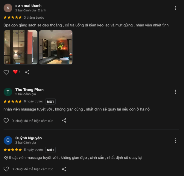 Đánh giá về La Maison Spa