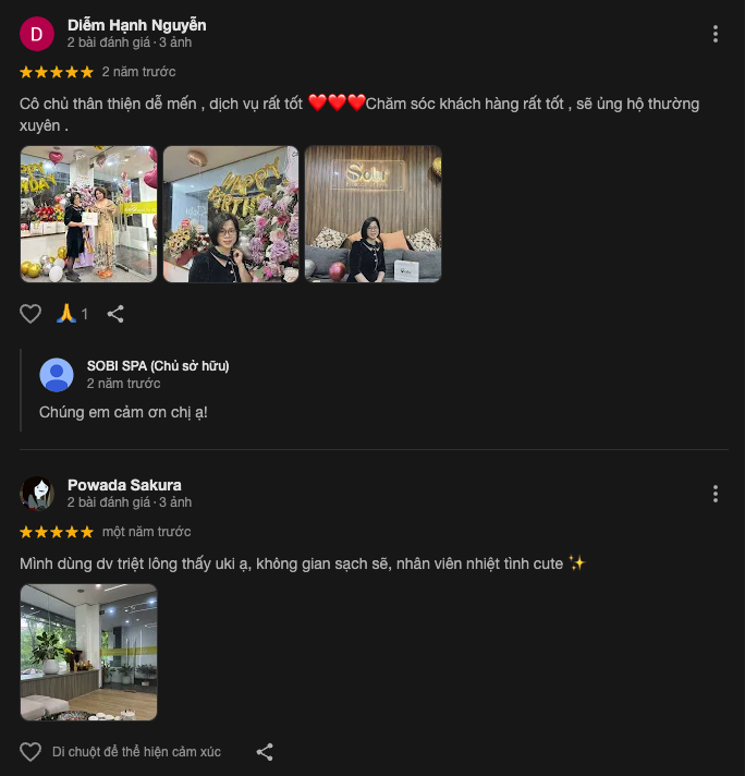Đánh giá về Sobi Spa