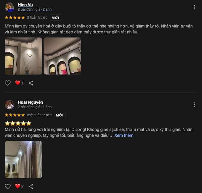 Đánh giá về Dưỡng Linh Đàm Spa