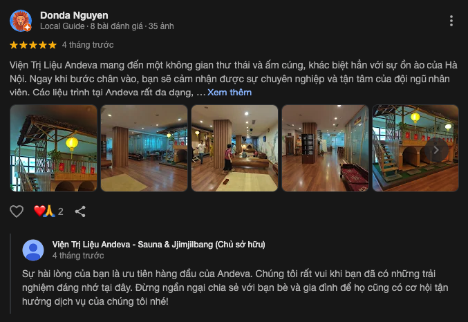 Đánh giá về Andeva Spa