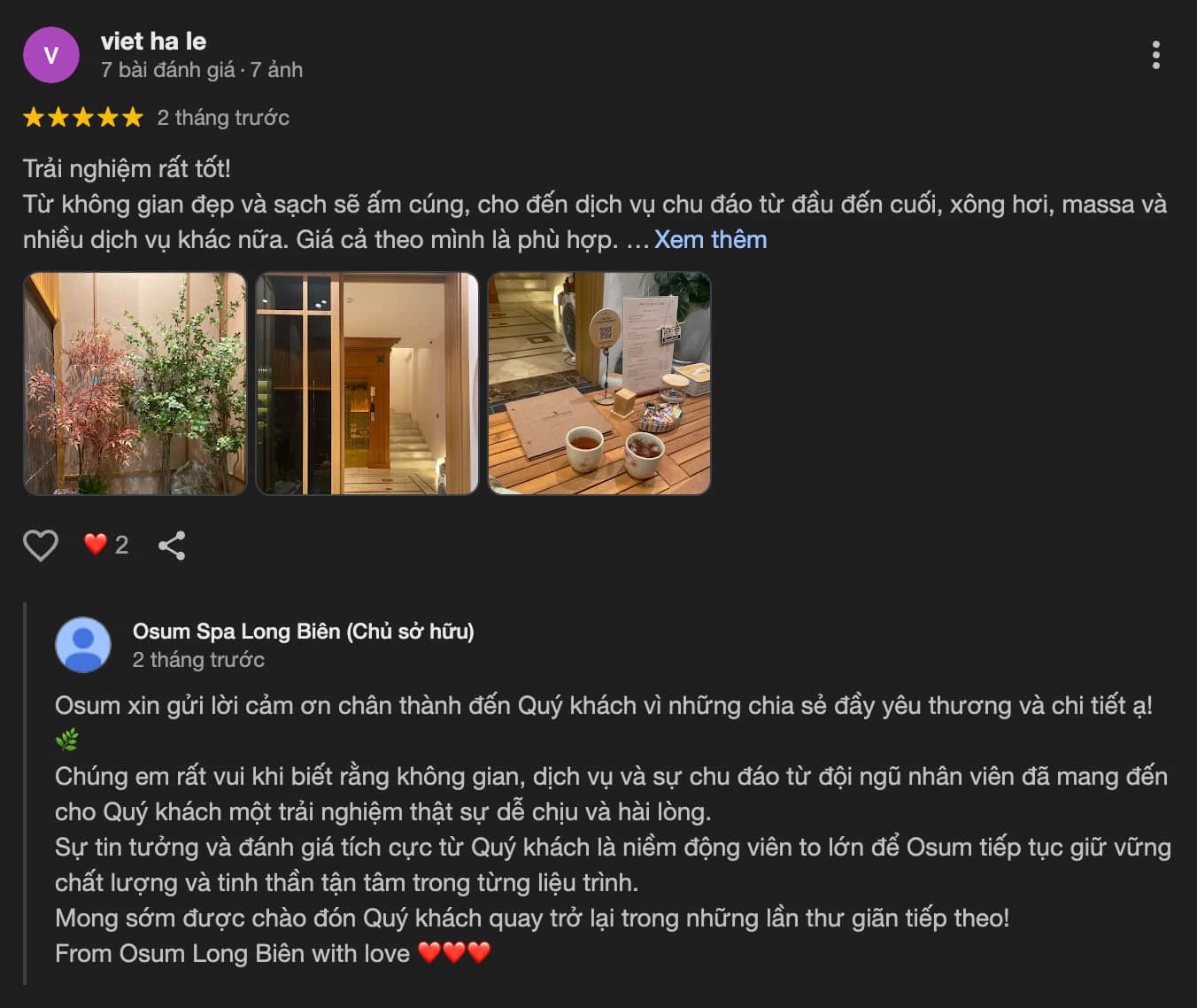 Đánh giá về Osum Spa