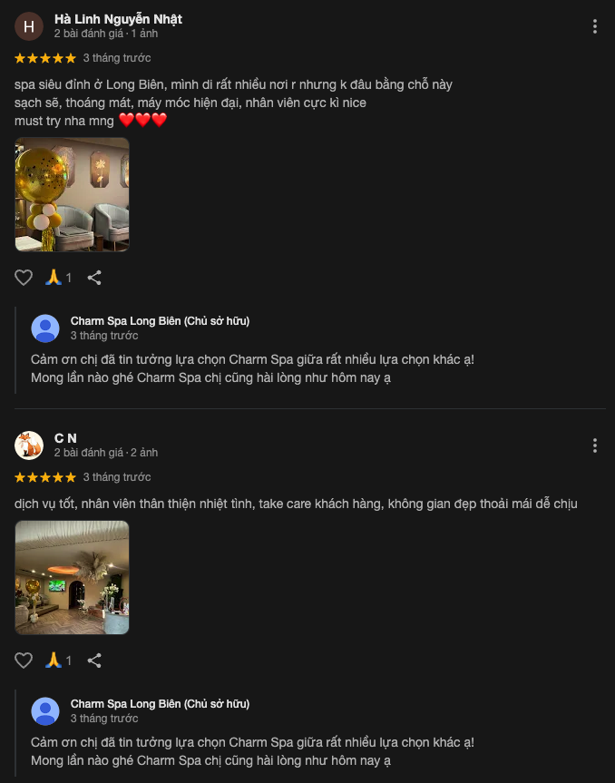 Đánh giá về Charm Spa