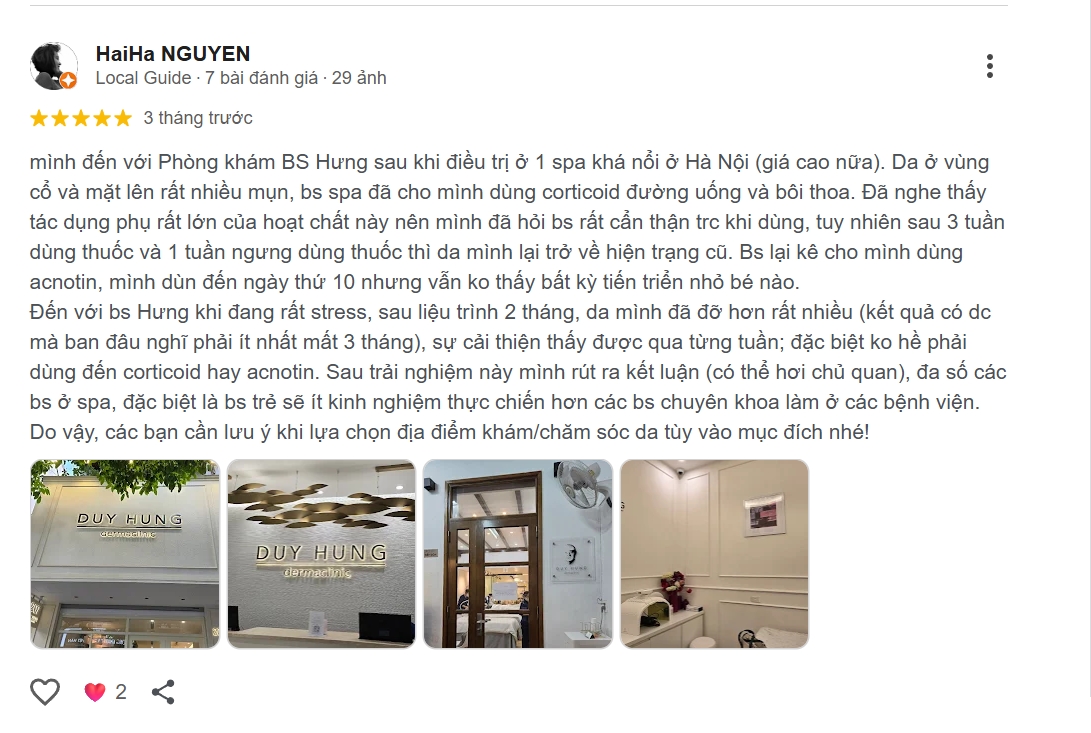 Đánh giá về Duy Hưng Dermaclinic