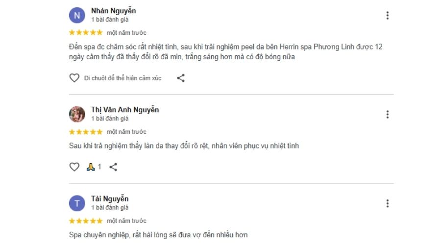 Đánh giá về Herrin Spa Phương Linh